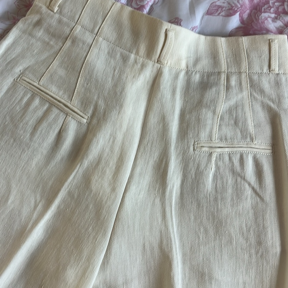 NWT ZARA Oyster White Linen Women's Pantsuit - Large - Picture 6 of 8